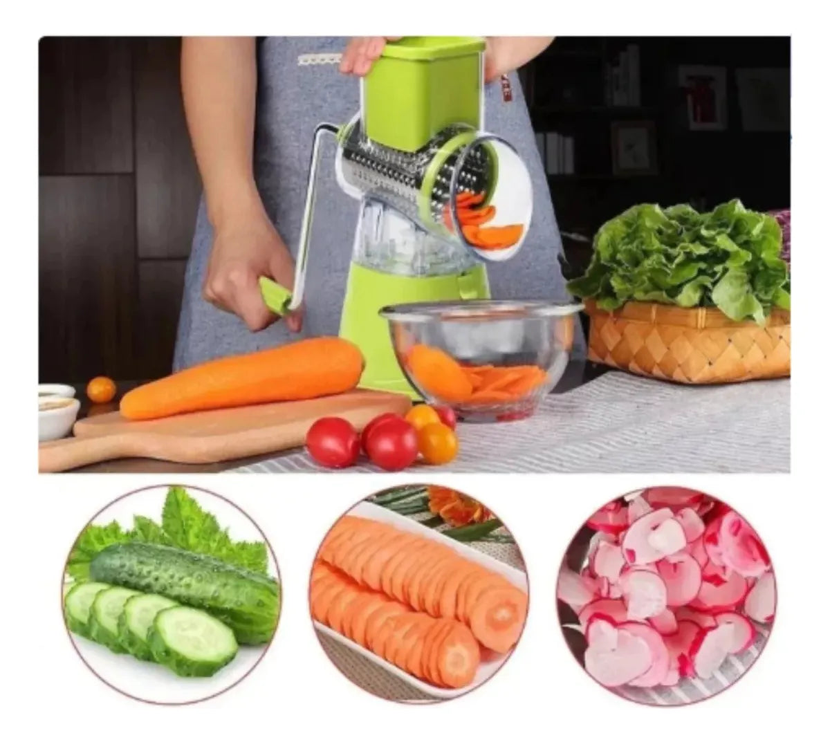 Rallador Cortador Verduras Manual