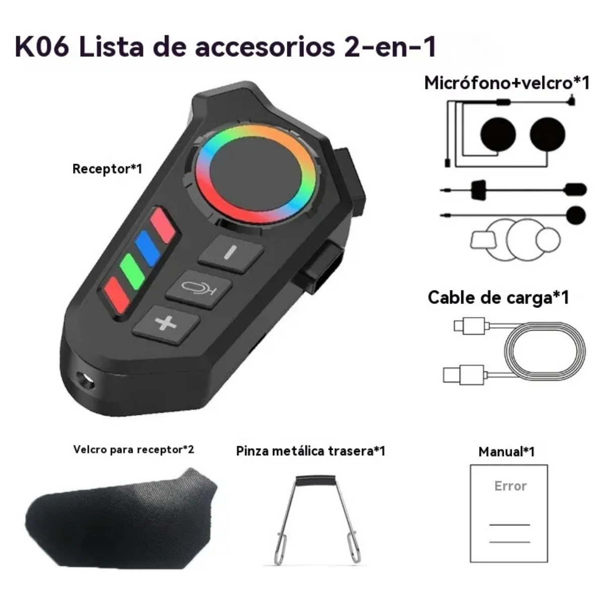 Intercomunicador G para Casco de Moto