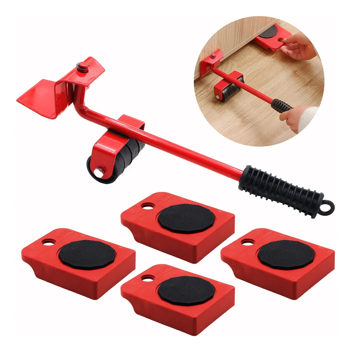 Sistema De Ruedas Para Mover Muebles 5 P