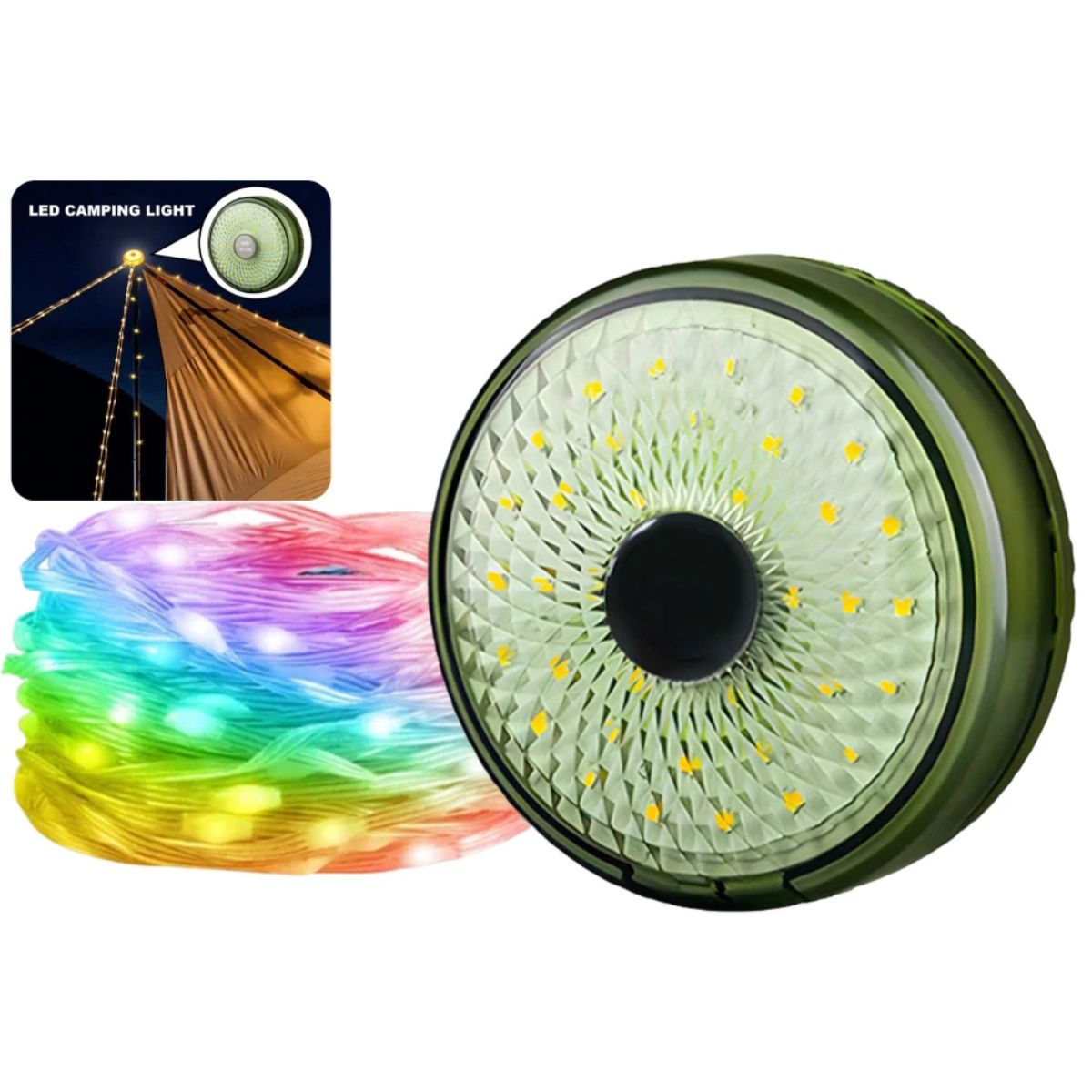 Lámpara de Camping 2 en 1 Guirnalda LED