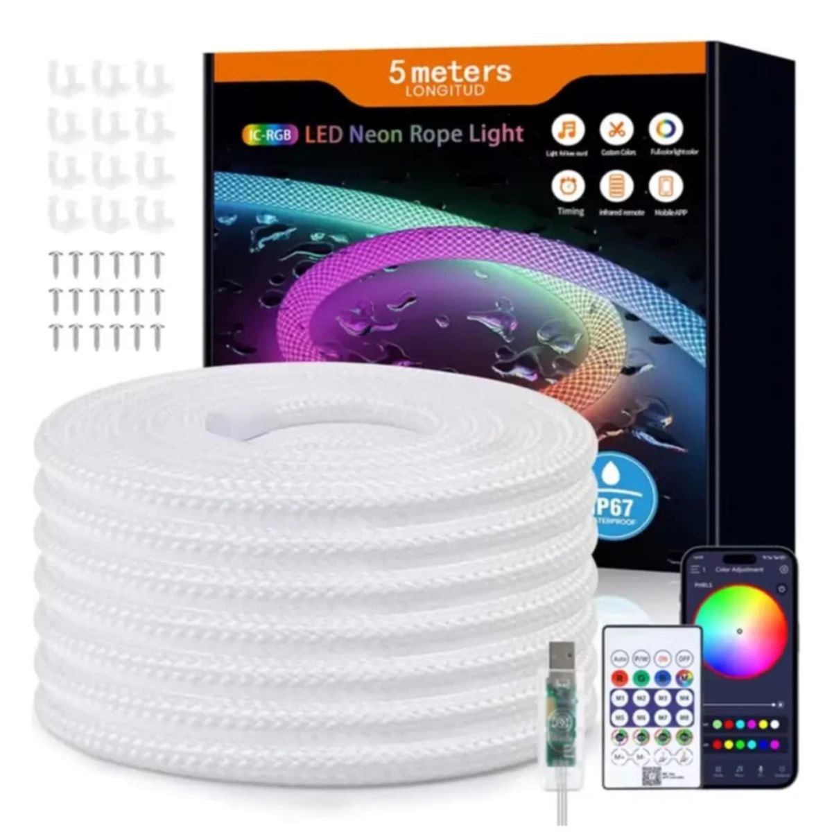 Tiras Luces Neón 5 M