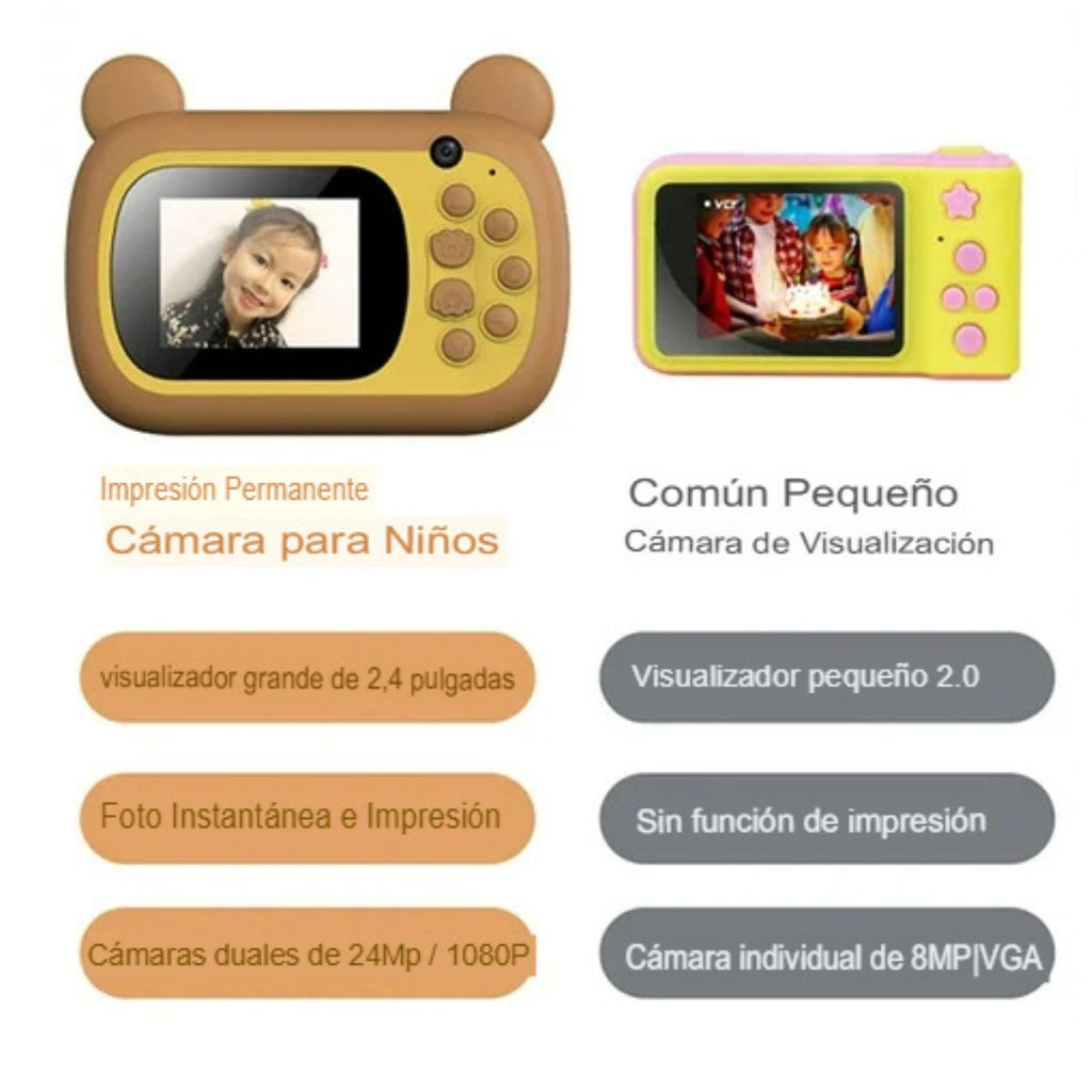 Mini Impresora + Cámara Oso Marrón