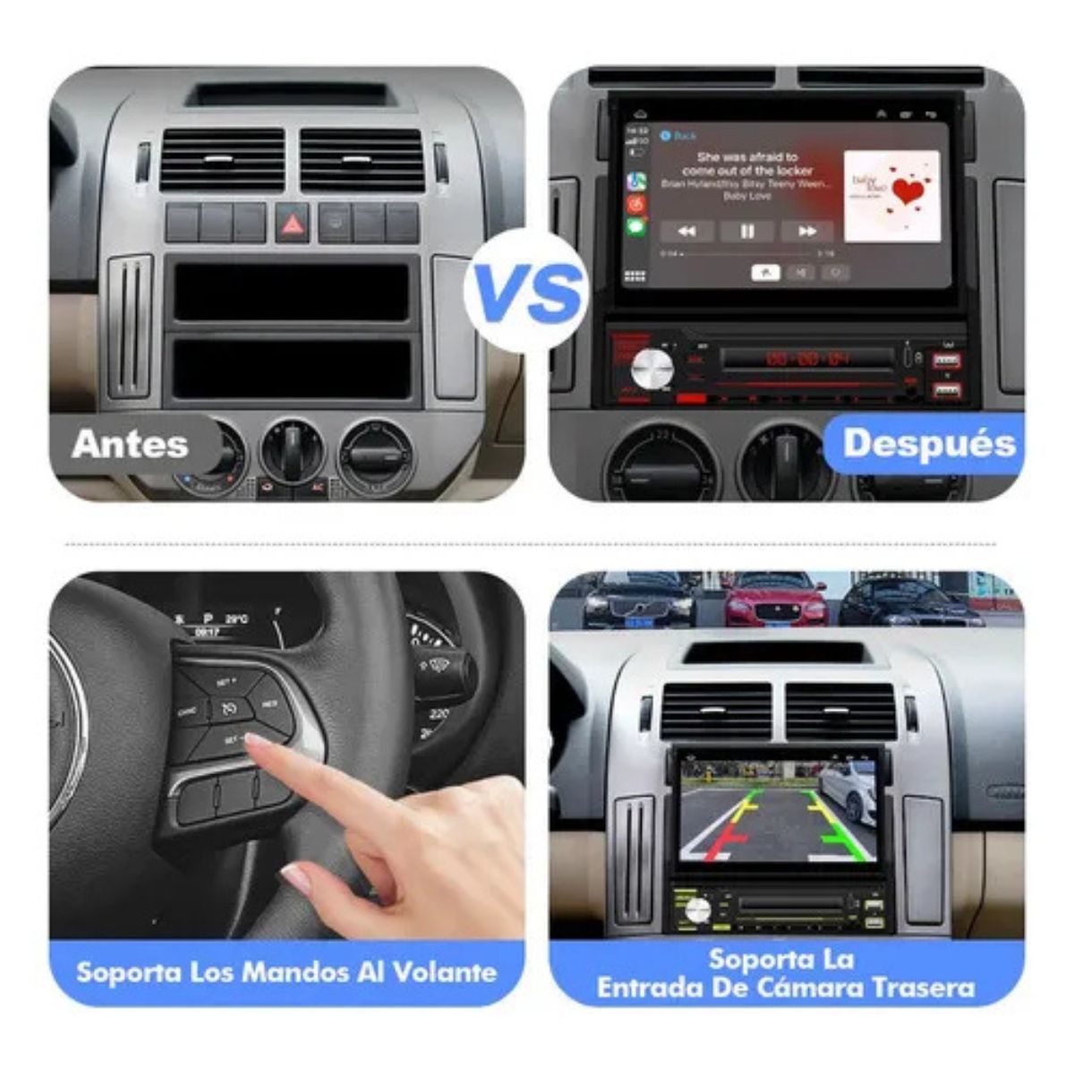 Estéreo para Auto + 7" Pantalla