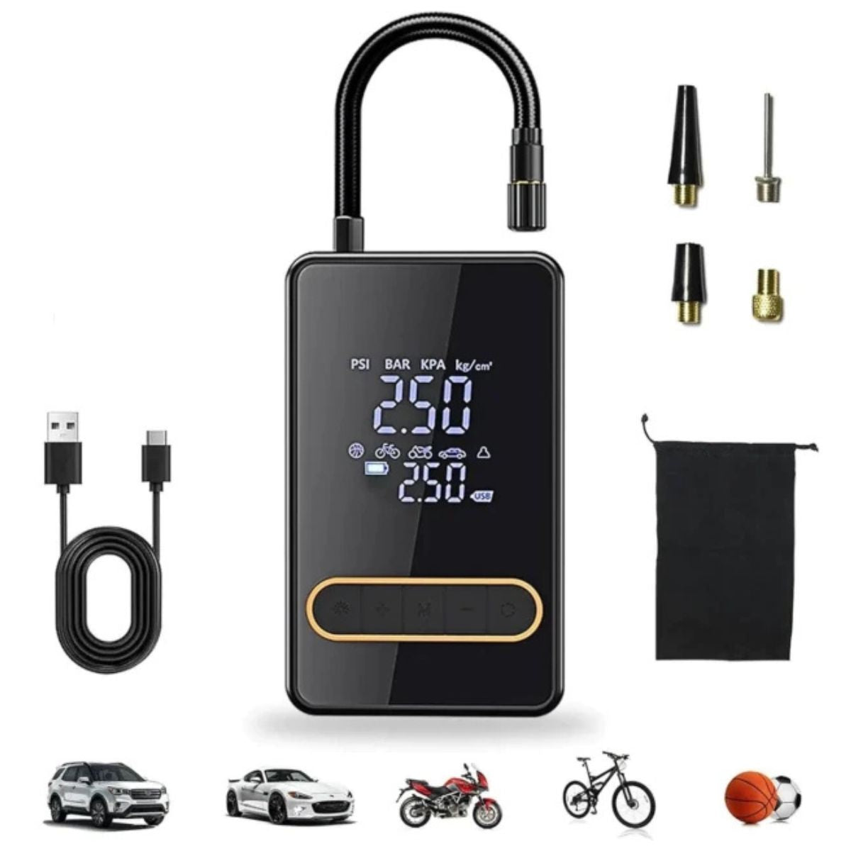 Compresor de Aire Digital 6000 mah