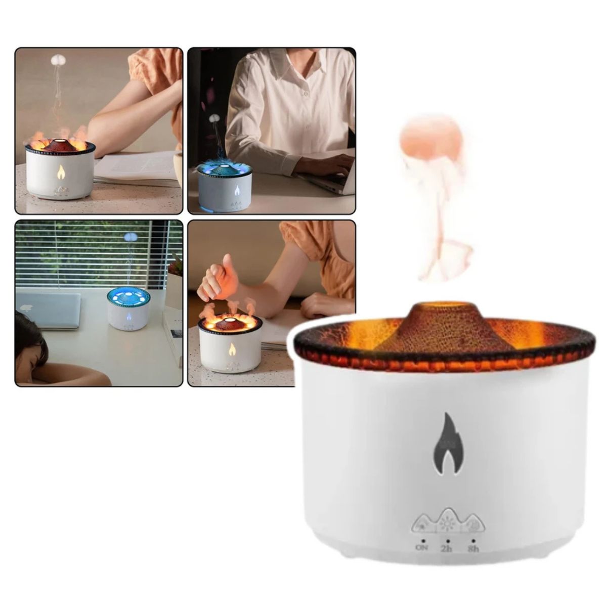 Humidificadora en Forma Volcán