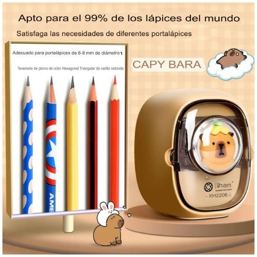 Sacapuntas Eléctrico + Deposito Capibara