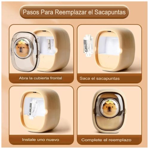 Sacapuntas Eléctrico + Deposito Capibara