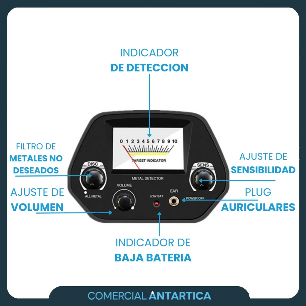 Detector De Metales Waterproof Oro Plata