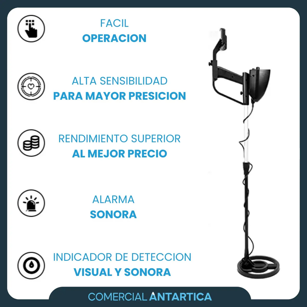 Detector De Metales Waterproof Oro Plata