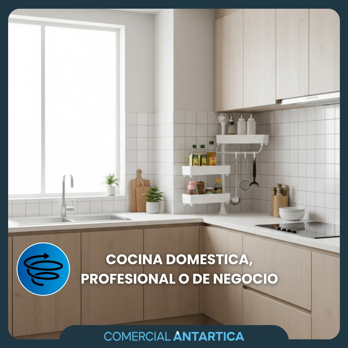Organizador Cocina Giratorio 3 Estantes