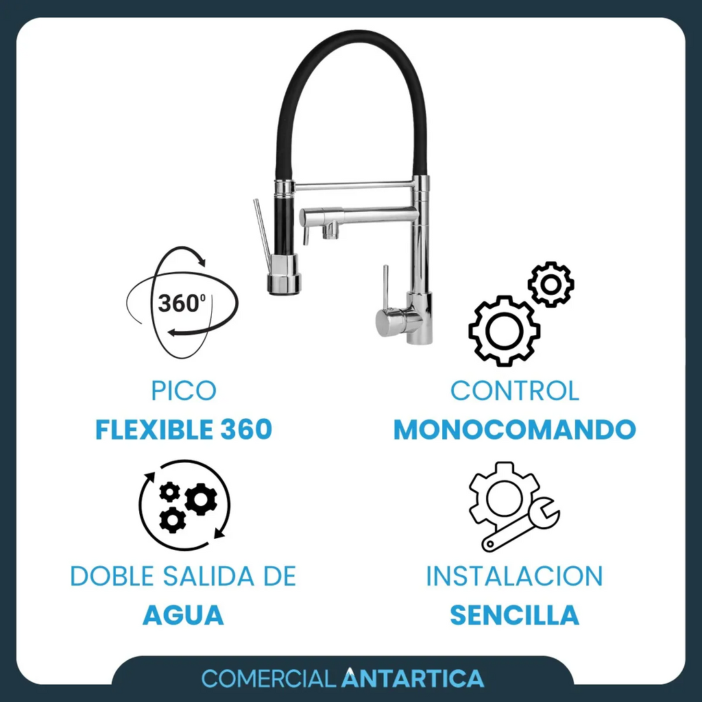 Griferia Flexible Gourmet Canilla 1 Via