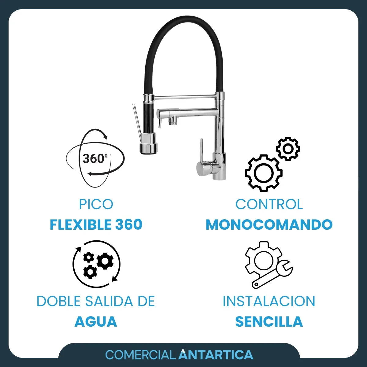 Griferia Flexible Gourmet Canilla 1 Via