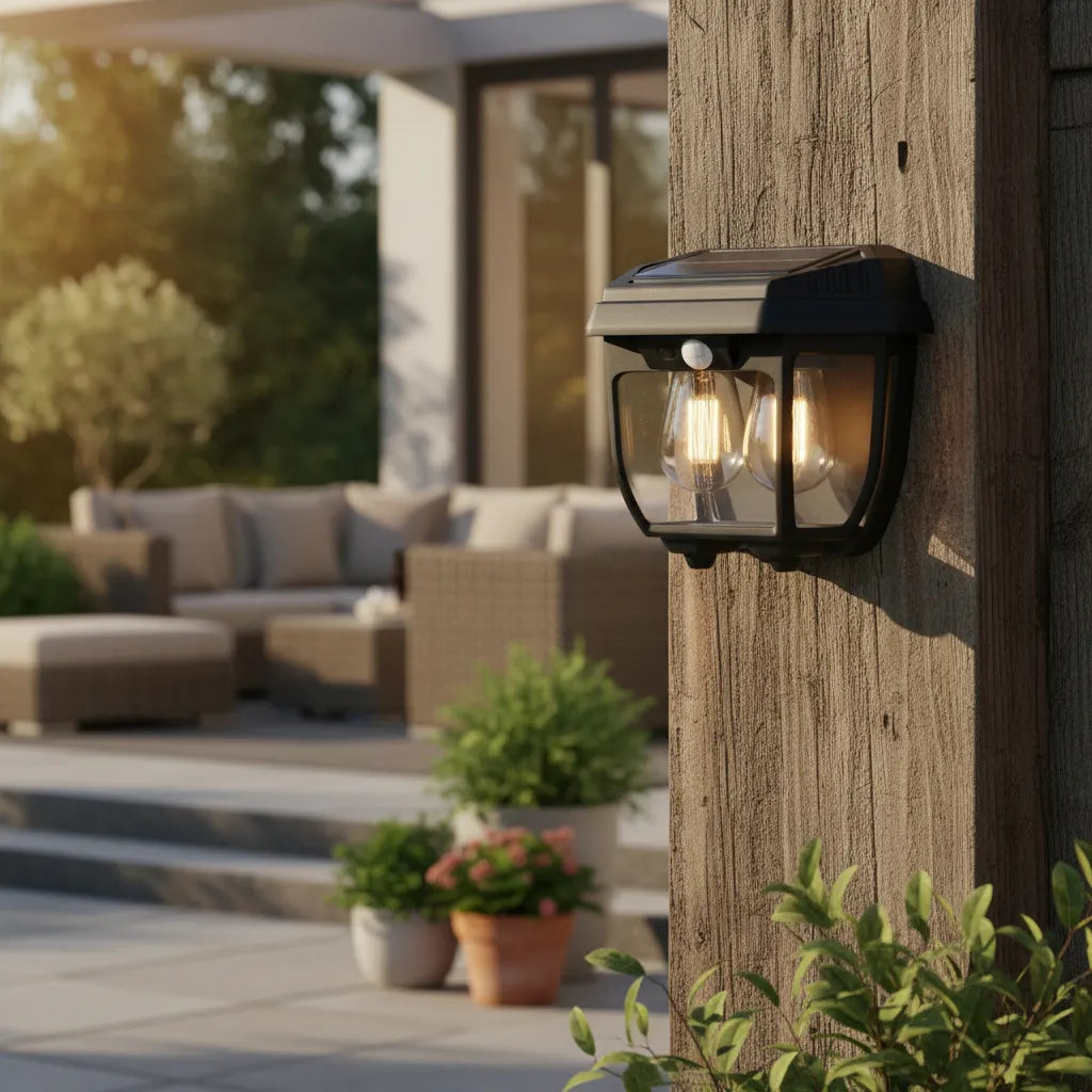 Farol carga solar doble